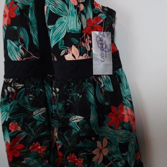 Catherines Plus Size Floral Swimsuit Top 16W - Picture 2 of 7